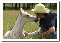 Cathy and the baby Zephyr